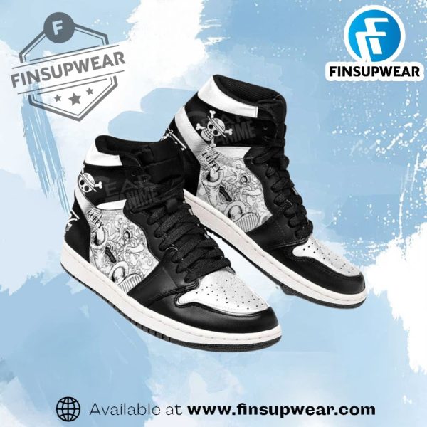 Manga Mix Luffy Gear 5 Nika Jordan Custom Shoes finsupwear 1