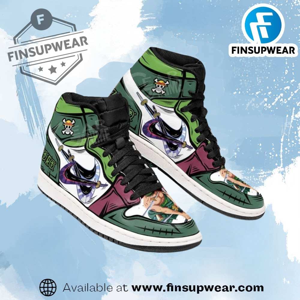 Santoryu Three Swords Roronoa Zoro Custom Shoes finsupwear 1