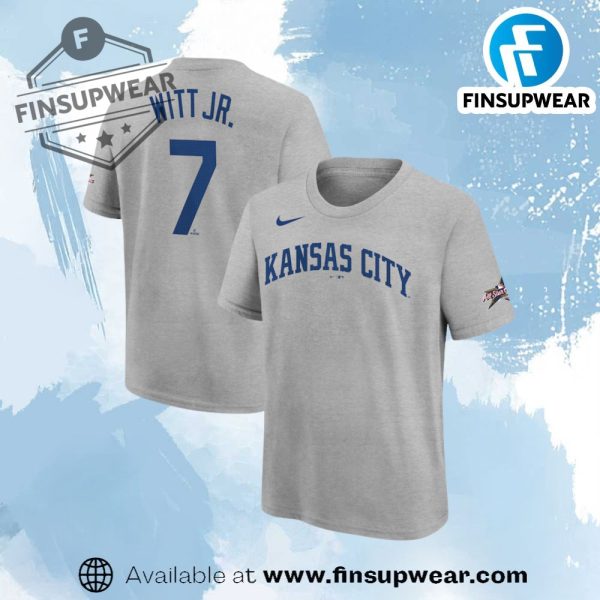 Bobby Witt Jr. Kansas City Royals Nike Youth 2025 Mlb Allstar Edition Name Number Shirt finsupwear 1