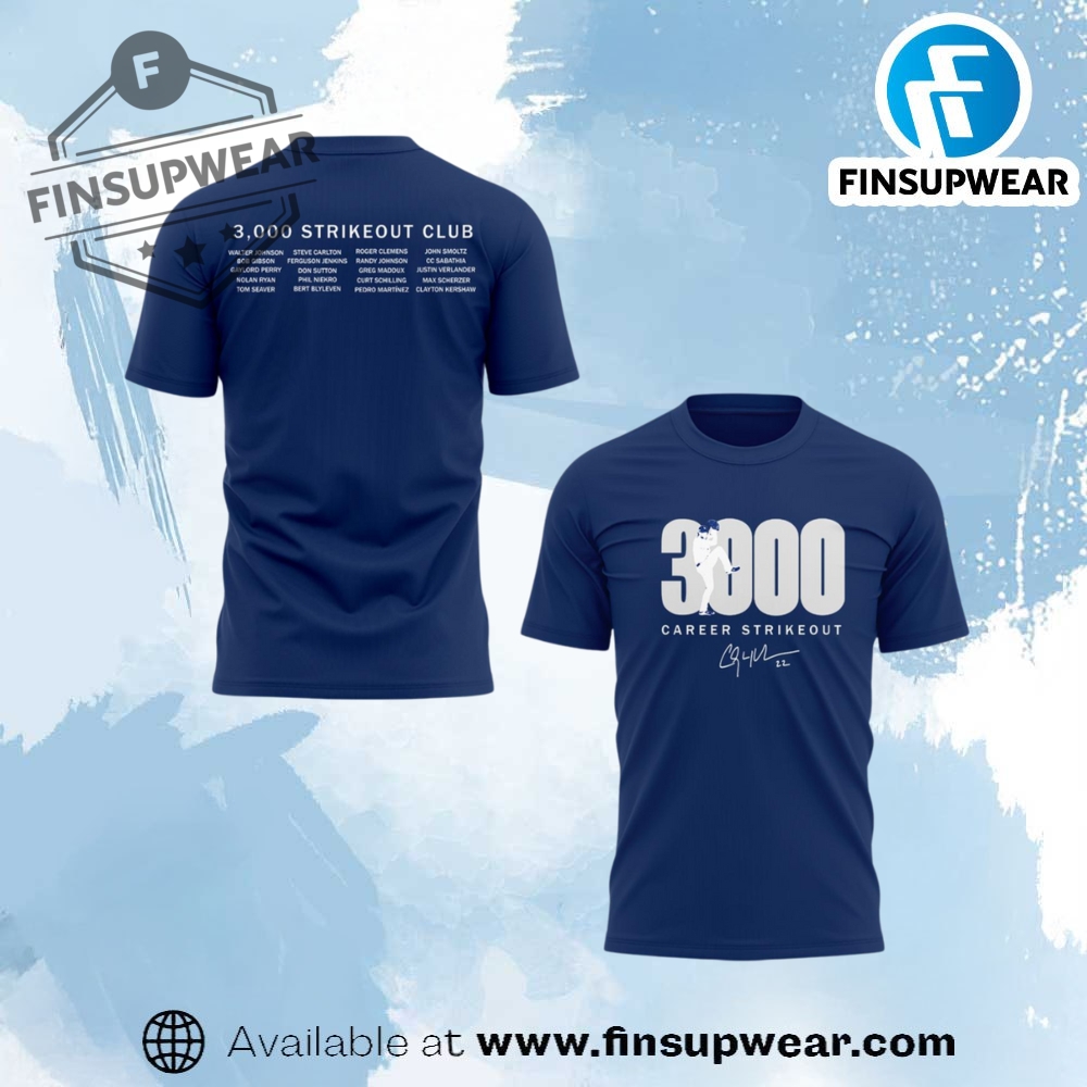 Los Angeles Dodgers Clayton Kershaws 3000Thstrikeout Shirt