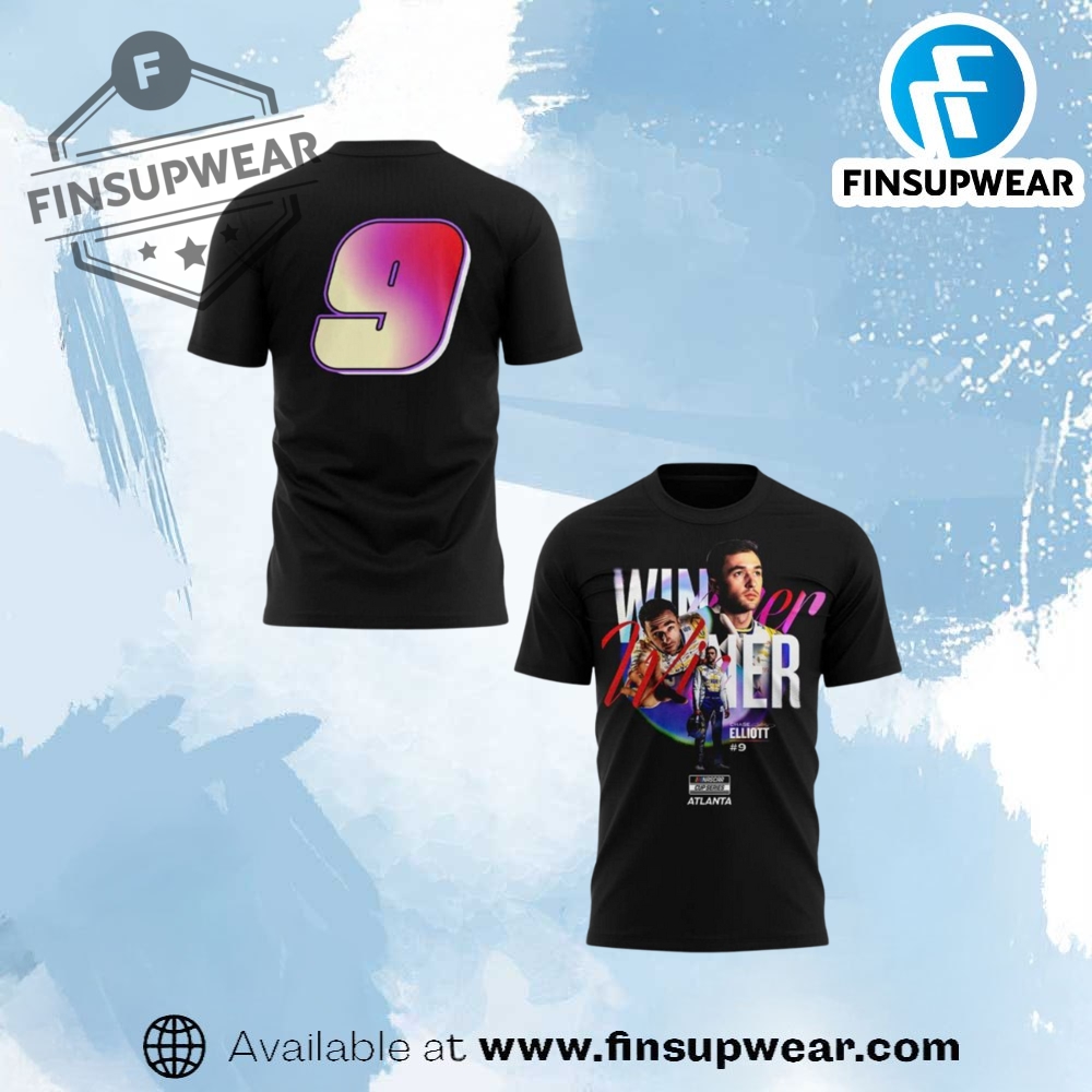 Chase Elliott 9 2025 Atlanta Race Win Special Shirt