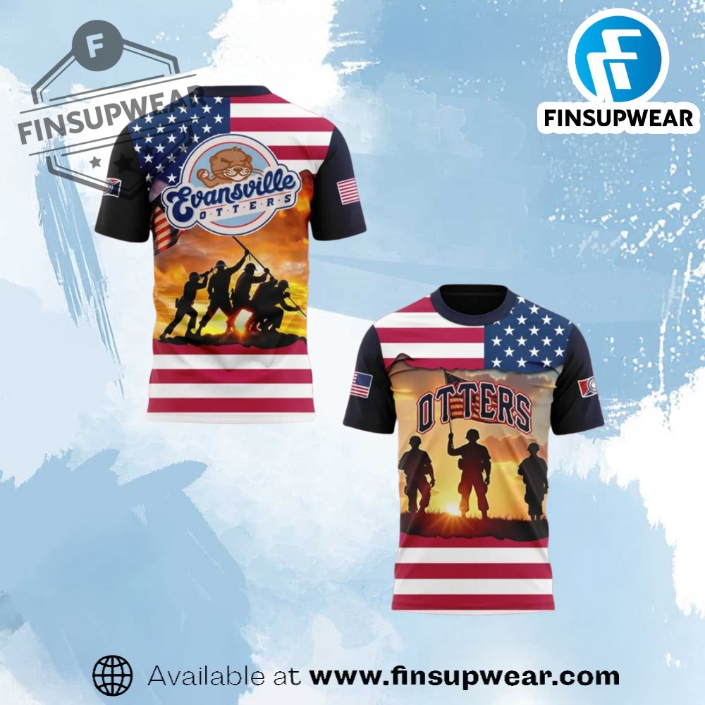 Evansville Otters X Military Day 2025 Shirt finsupwear 1