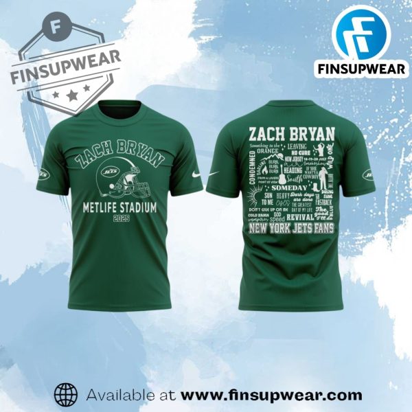 New York Jets X Zach Bryan Metlife Stadium Tour Merchandise Collection finsupwear 1