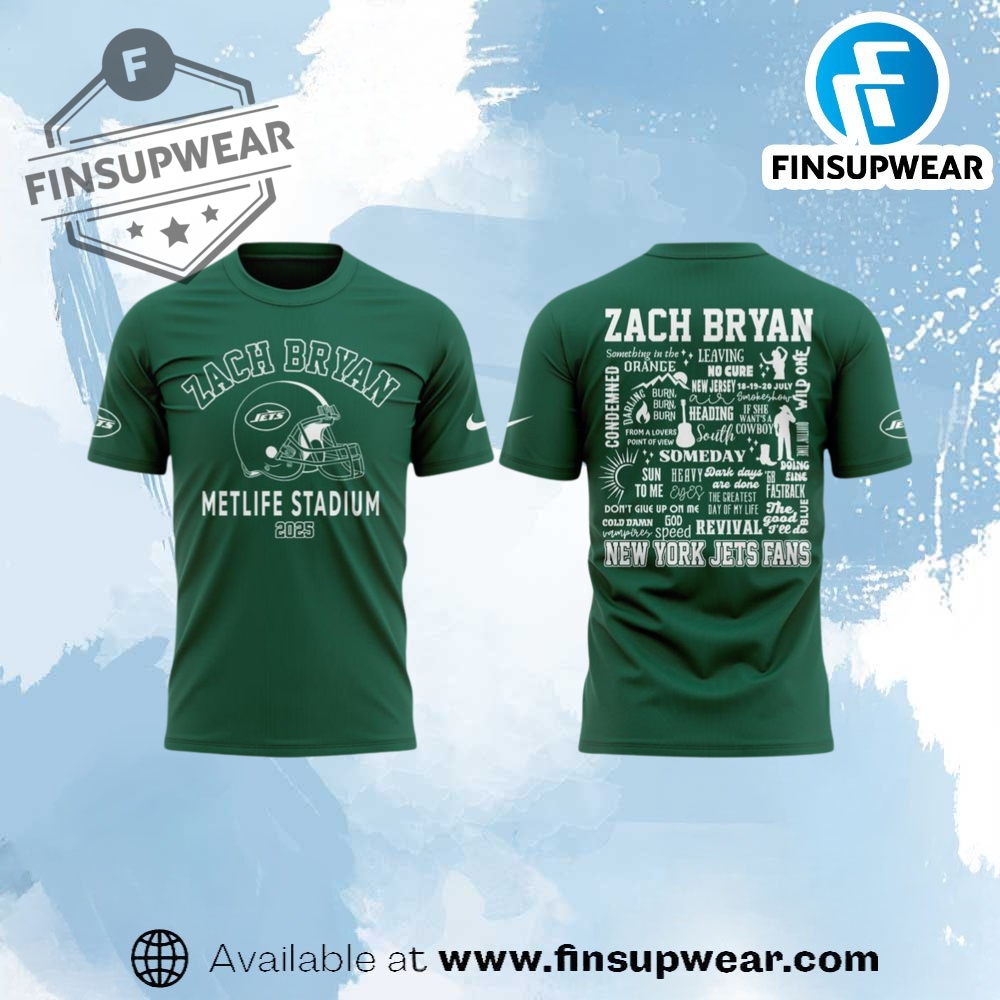 New York Jets X Zach Bryan Metlife Stadium Tour Merchandise Collection