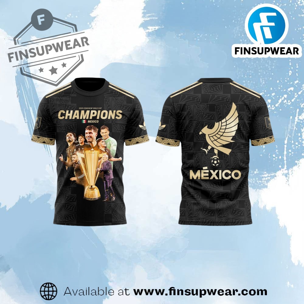 Mexico 2025 Concacaf Gold Cup 2025 Champions Special Shirt finsupwear 1