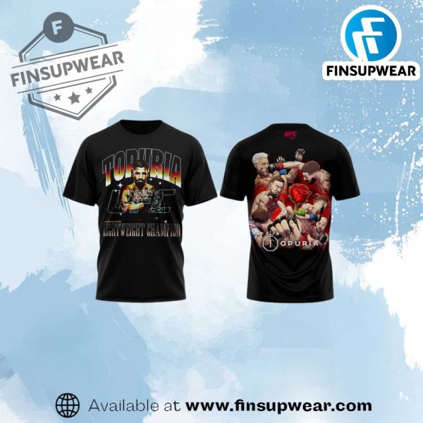 Ilia Topuria Ufc 317 World Mens Lightweight Champion Winner Shirt finsupwear 1