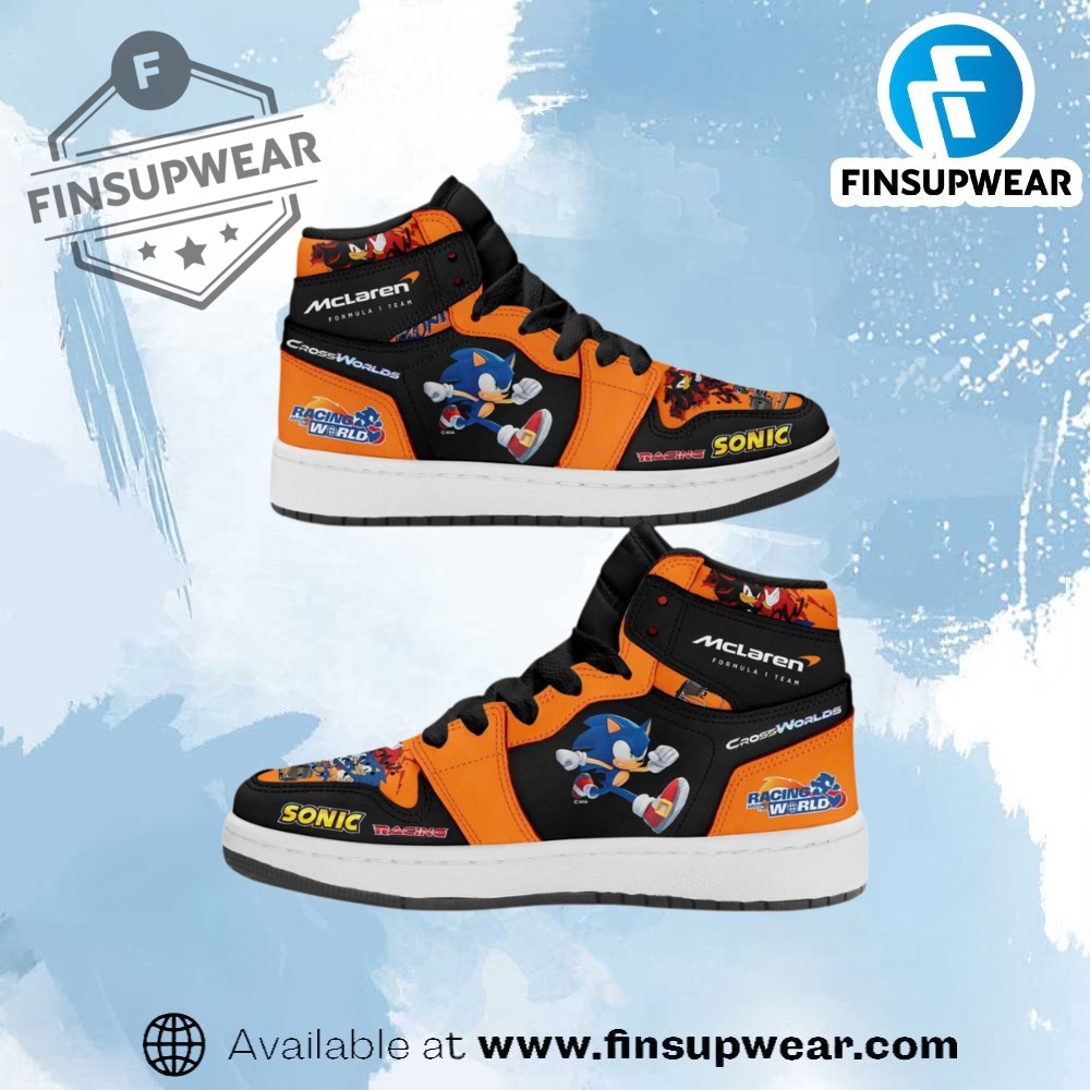 Mclaren X Sonic F1 Racing World Limited Edition Air Jordan 1 Sneakers