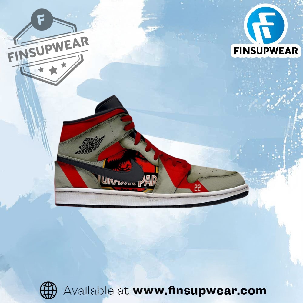 Jurassic Park The Lost World Classic Jeep Air Jordan 1 Sneakers