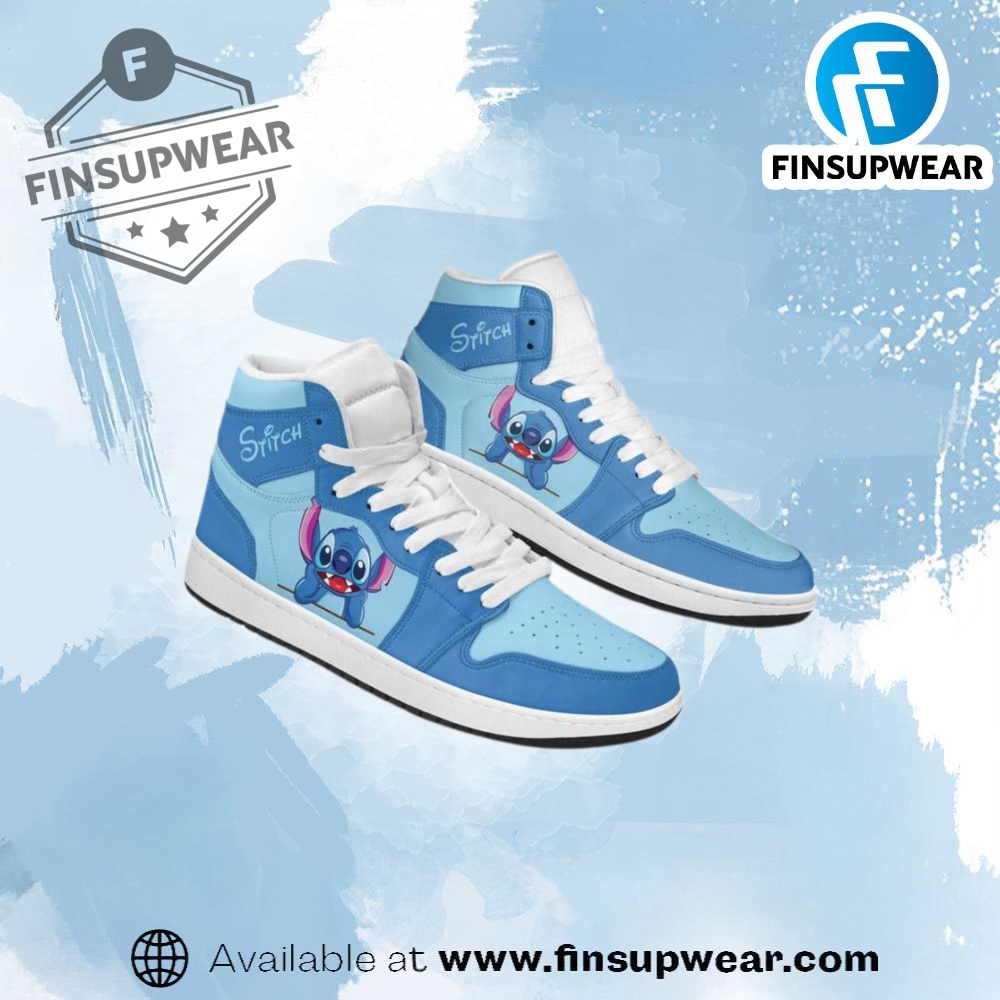 Disney Stitch Blue Stitch  Lilo Movie Air Jordan 1 Sneakers