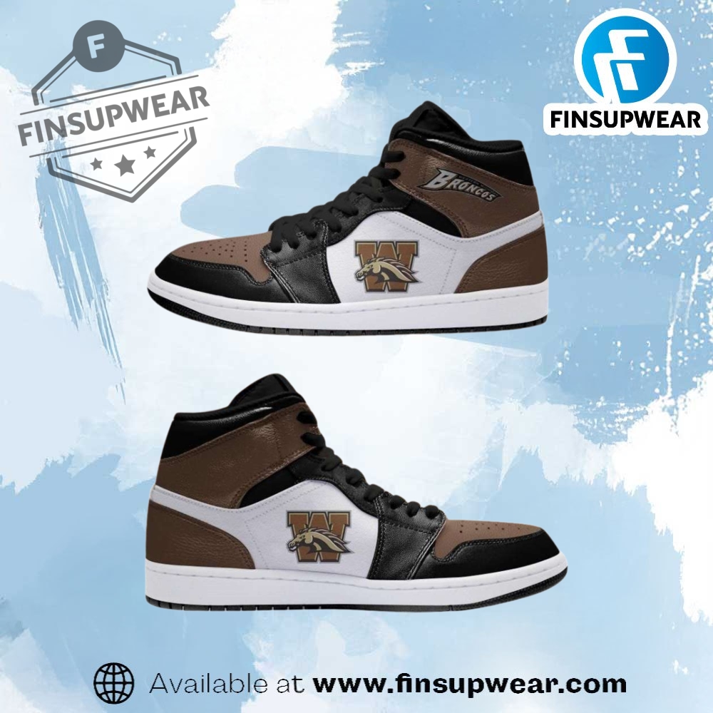Western Michigan Broncos University Football Air Jordan 1 Sneakers