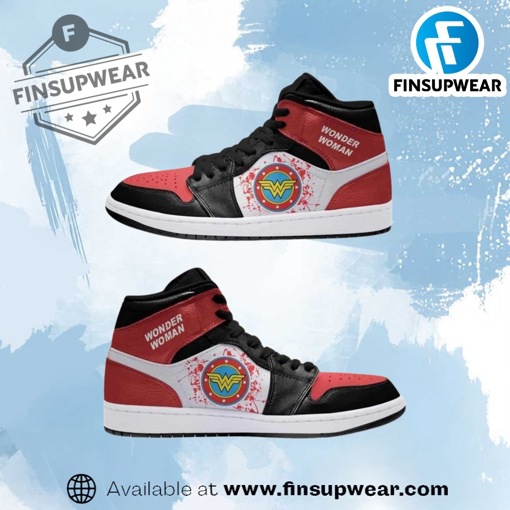Wonder Woman Dc Comics Air Jordan 1 Sneakers finsupwear 1