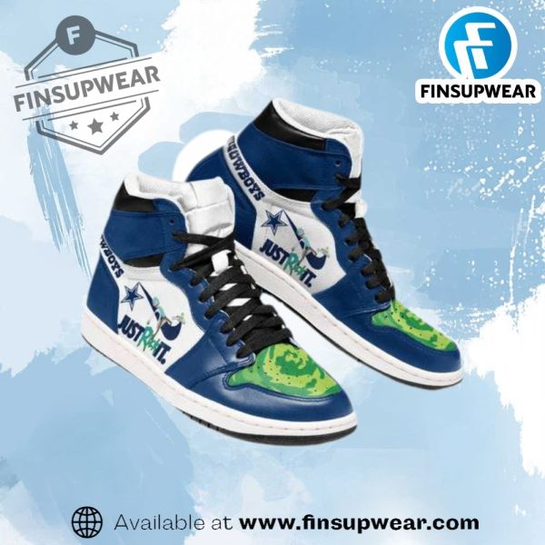 Rick And Morty Dallas Cowboys Nfl Air Jordan 1 Sneakers finsupwear 1