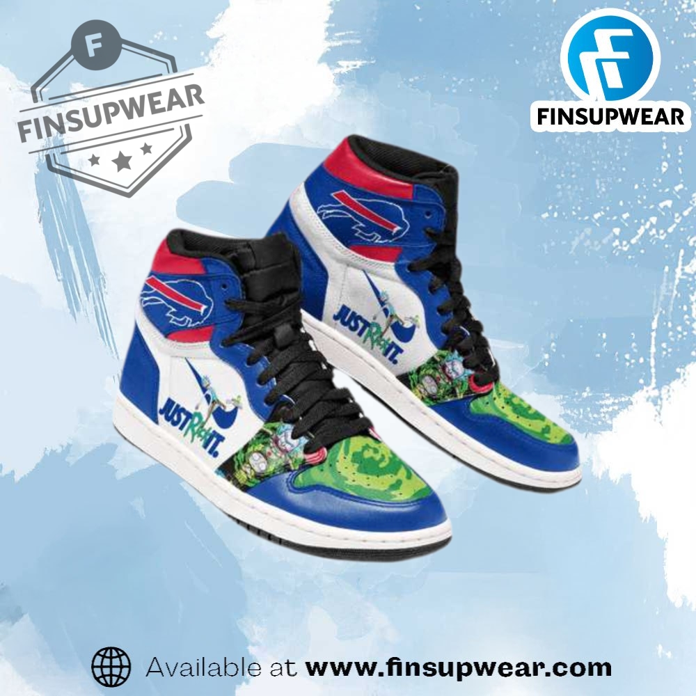 Rick And Morty Buffalo Bills Nfl Air Jordan 1 Sneakers