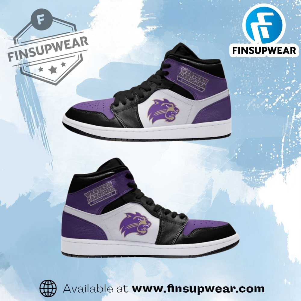 Western Carolina Catamounts University Football Air Jordan 1 Sneakers
