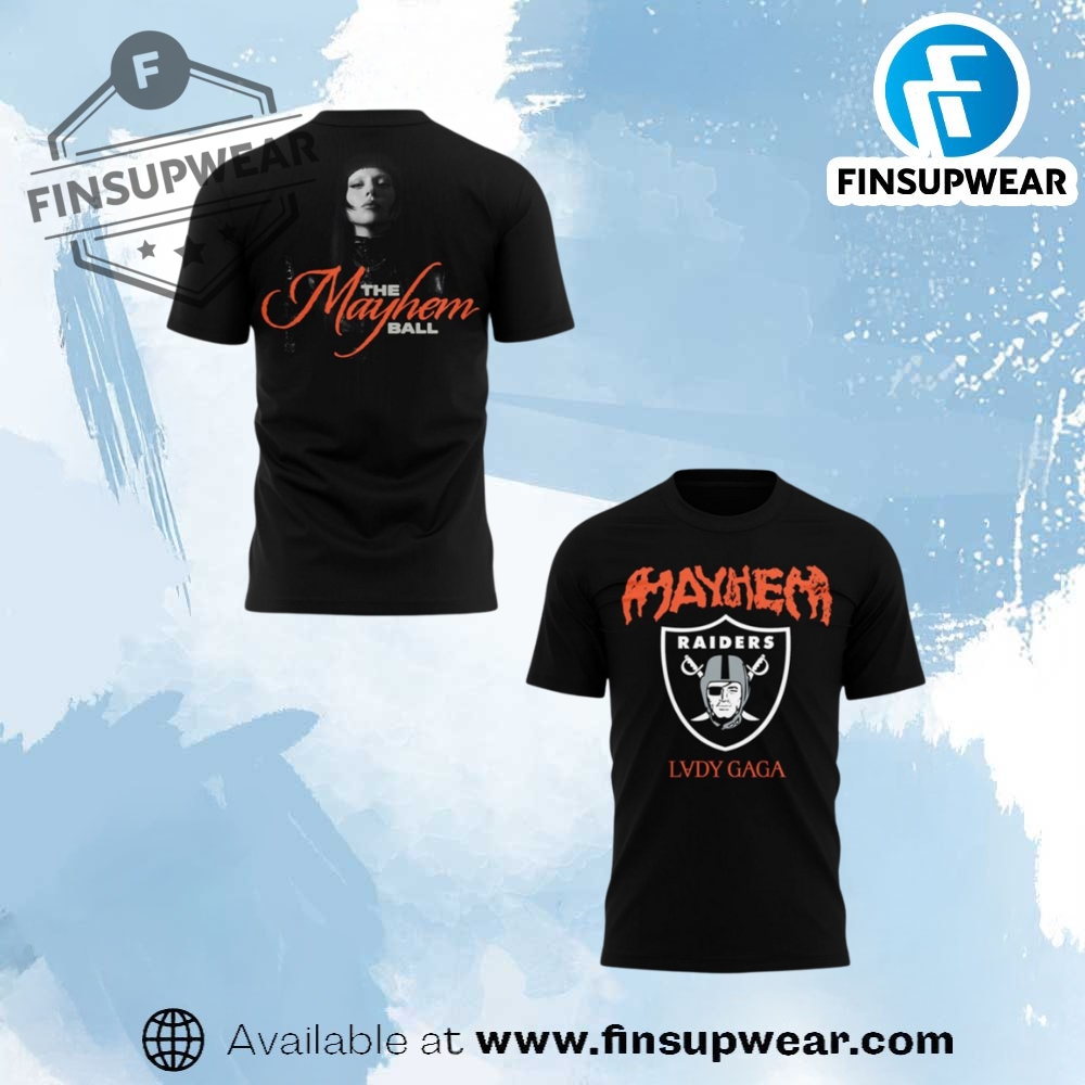 Las Vegas Raiders Nfl X Lady Gaga The Mayhem Ball Tour 2025 Shirt