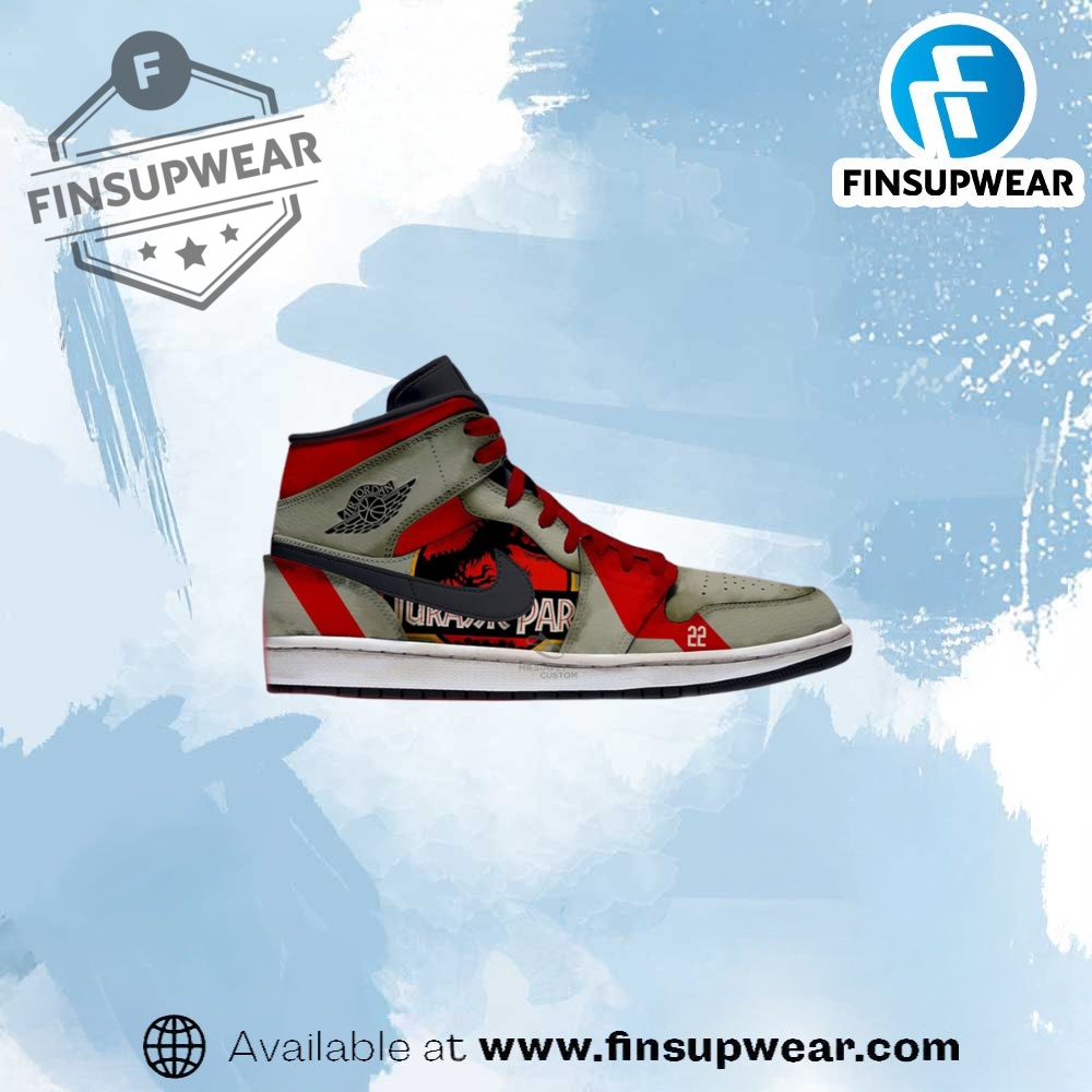 Jurassic Park The Lost World Classic Jeep Air Jordan 1 Sneakers