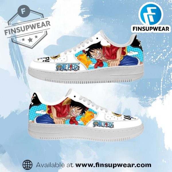 Luffy Fire Fist Air Force 1 Sneakers finsupwear 1