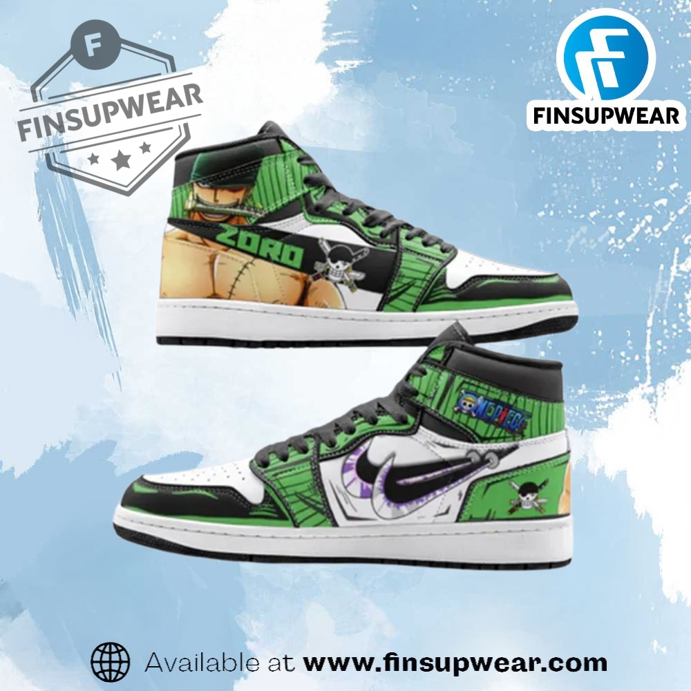 Zoro Roronoa One Piece Custom Air Jordan Shoes