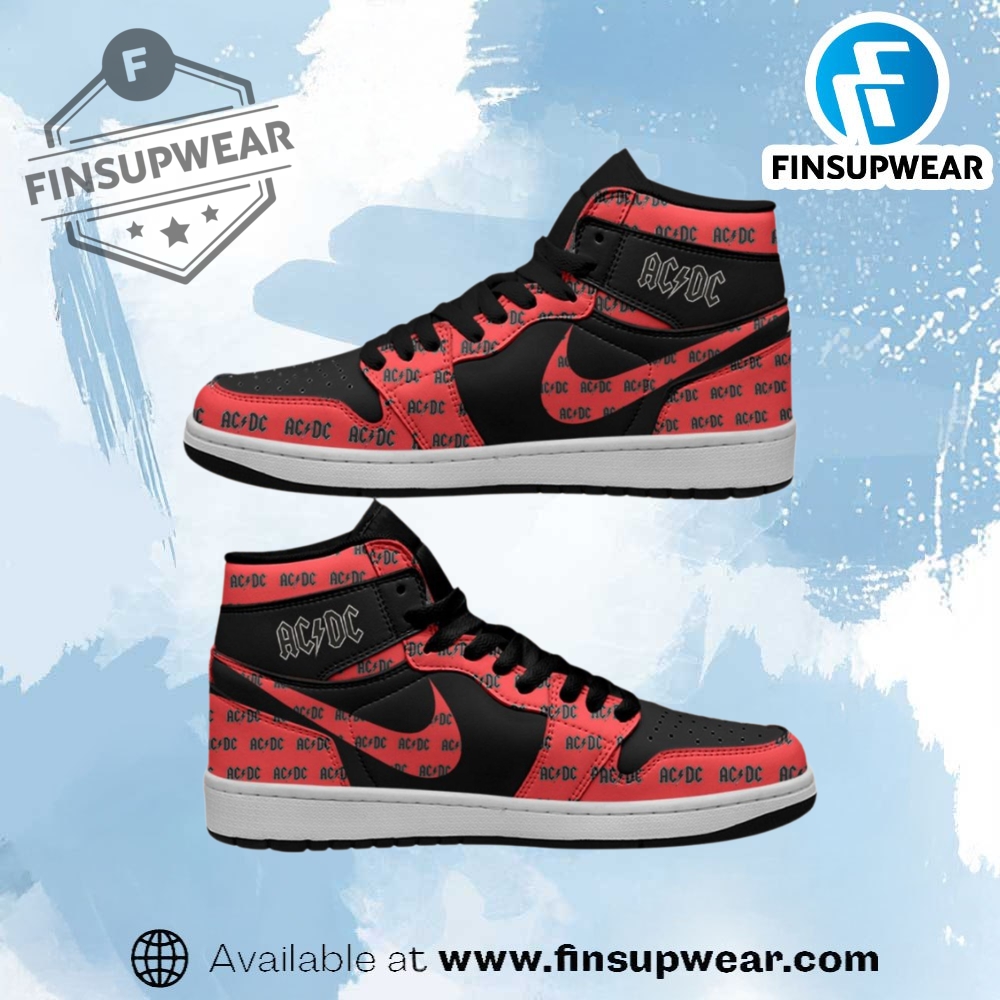 Ac Dc Rock Music 2025 Air Jordan 1 High Top Ver 1 finsupwear 1