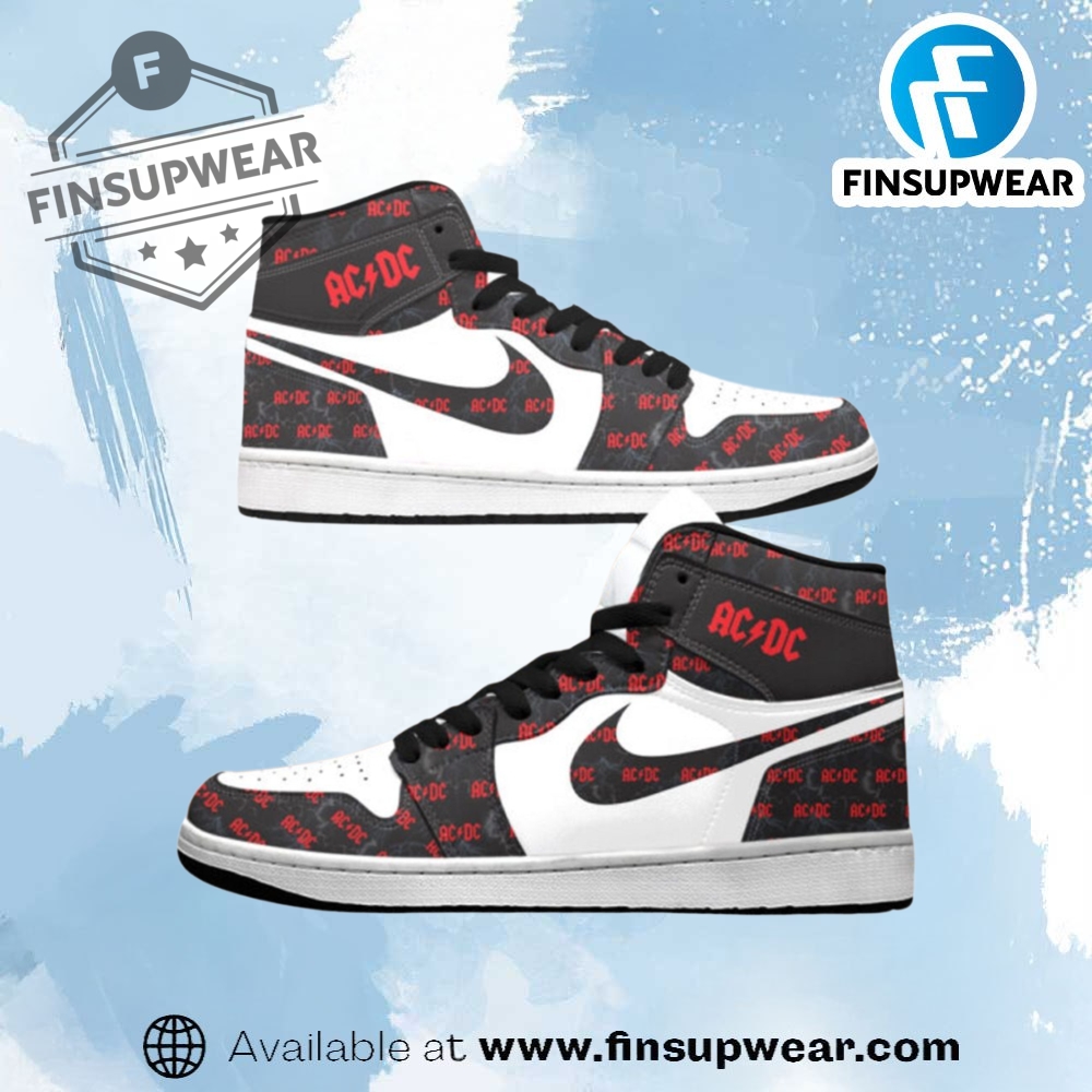 Ac Dc Rock Music 2025 Air Jordan 1 High Top Ver 2