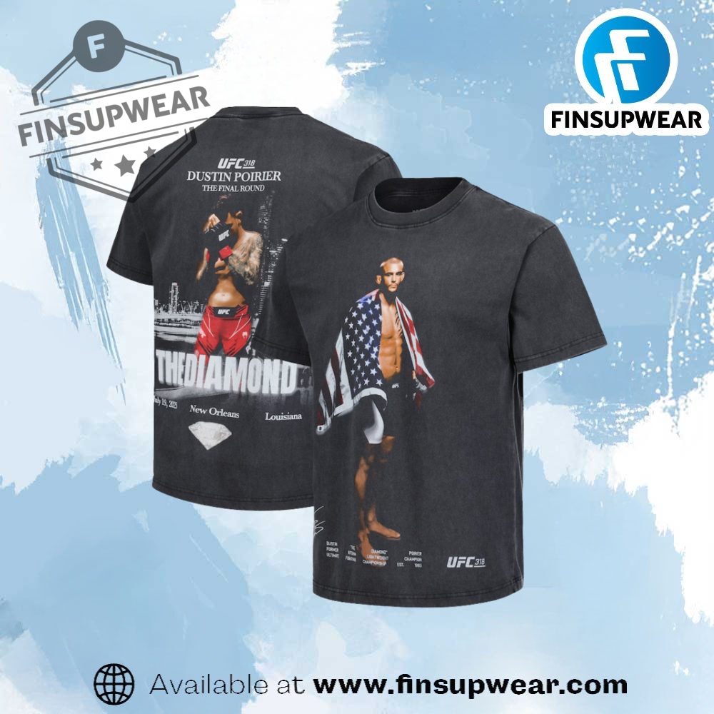 Dustin Poirier Diamond Flag Boxy Shirt finsupwear 1