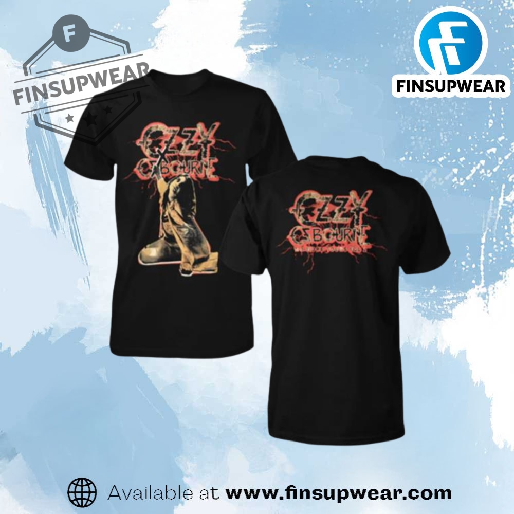 Ozzy Osbourne Official Store Merch Red Lightning Tourback Shirt
