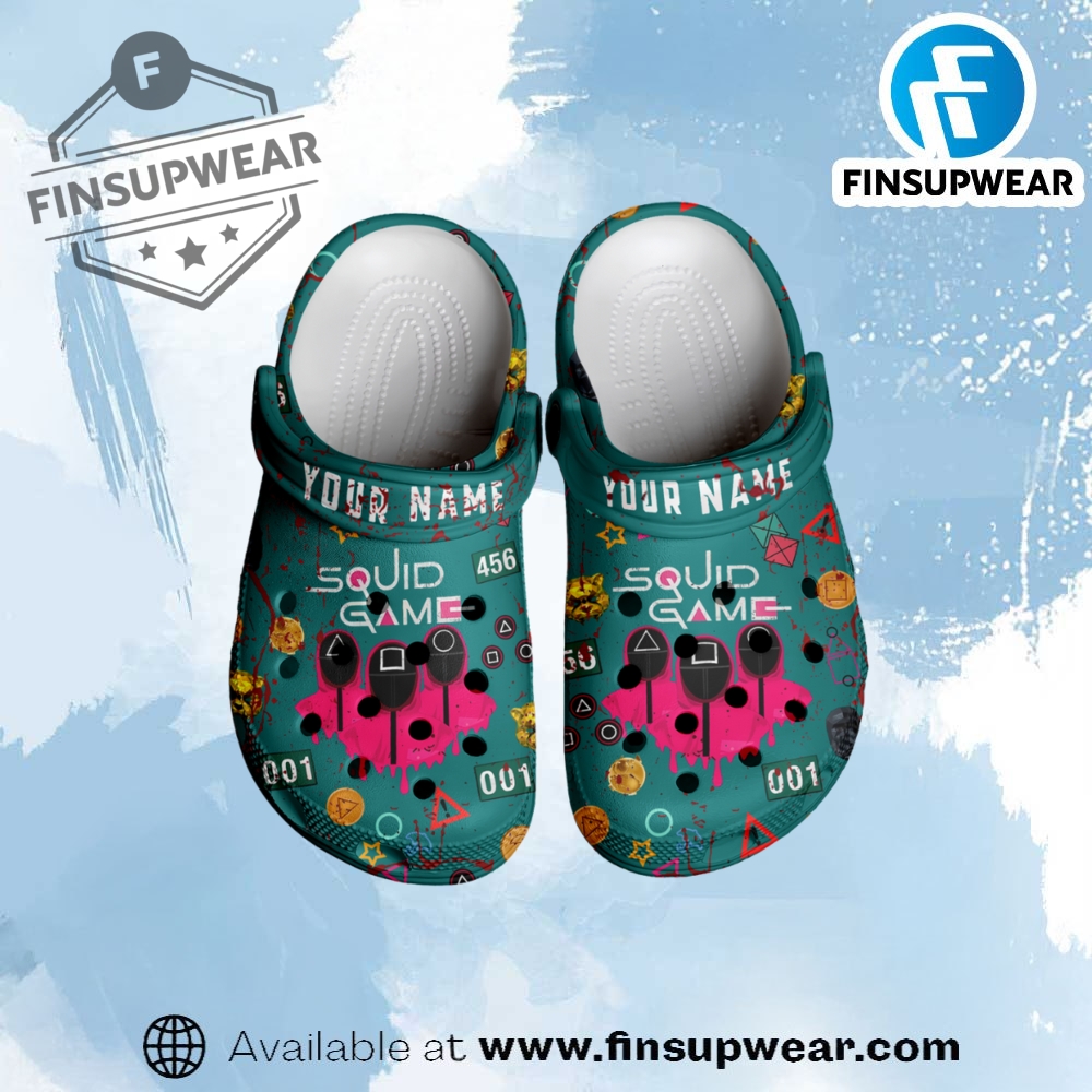 Squid Game Movie Crocs Crocband Clogs finsupwear 1