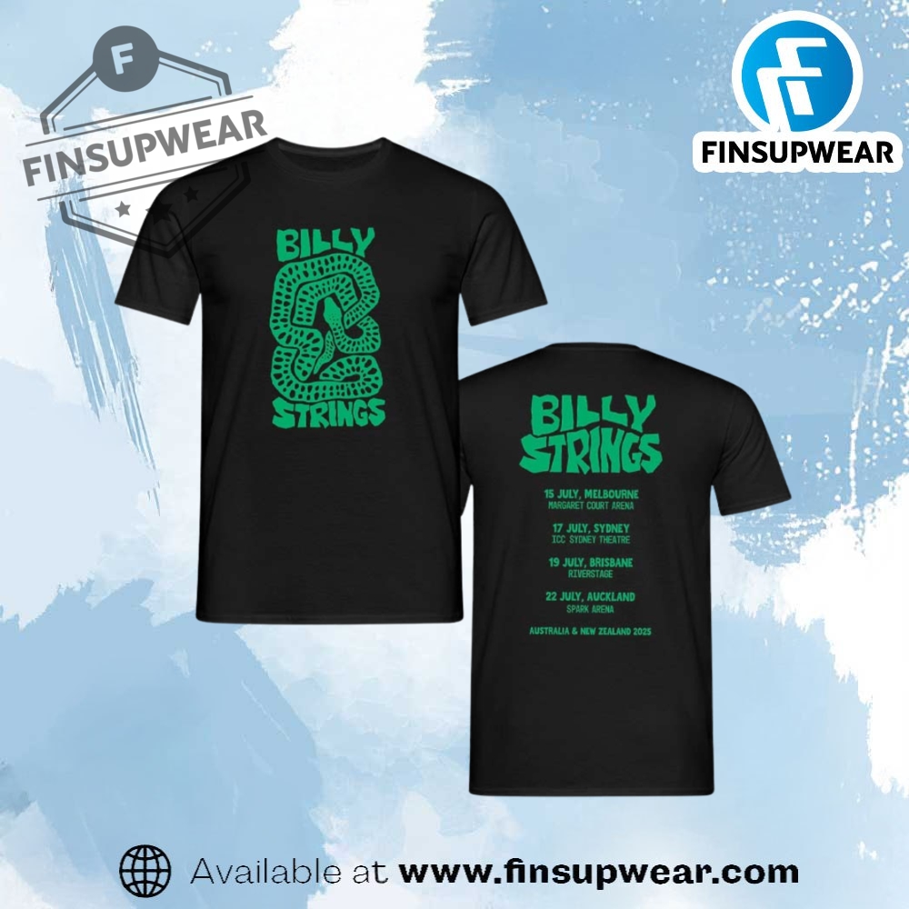 Top Trending 2025: The 3D Sports T-Shirts You Need Now 9 Billy Strings Australia New Zealand Tour 2025 Merch Shirt
