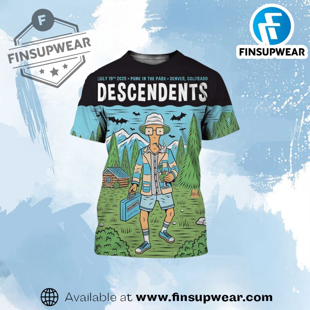 Top Trending 2025: The 3D Sports T-Shirts You Need Now 16 Descendents Tonight Poster In Denver Co On July 19Th 2025 At Punk In The Park Shirt