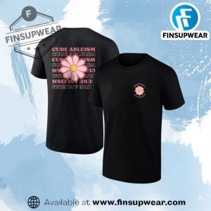 Cure Ableism Isnt Always Loud Shirt finsupwear 1