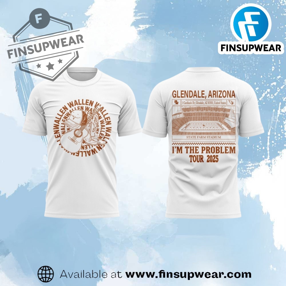 Morgan Wallen X Arizona Cardinals Im The Problem Tour 2025 Shirt finsupwear 1
