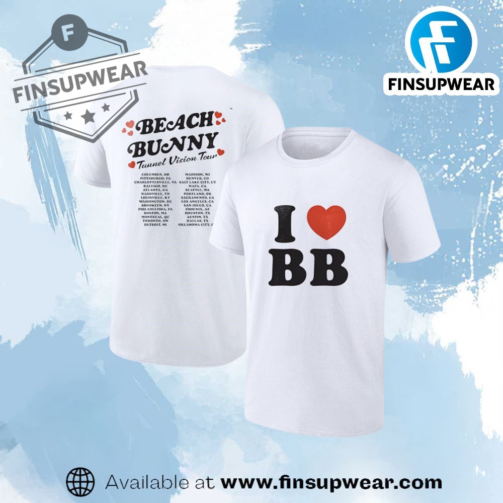 Beach Bunny I Love Bb Tunnel Vision Tour Shirt