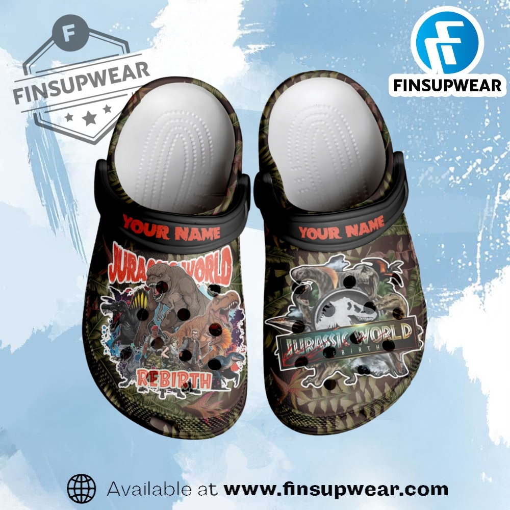 Jurassic World Rebirth Movie Crocs Crocband Clogs Shoes