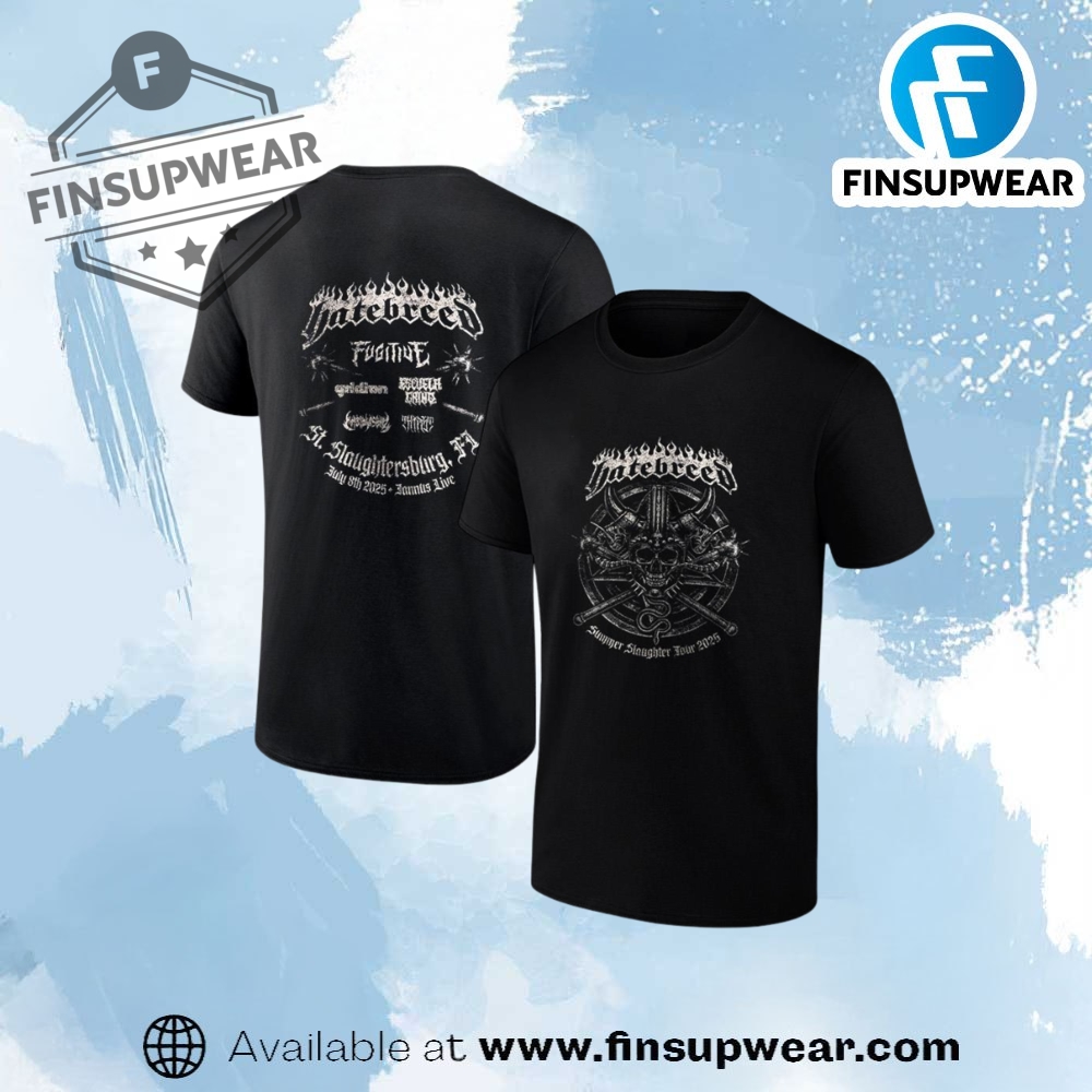 Hatebreed Summer Slaughter Tour 2025 Fugitive Slayerville Shirt
