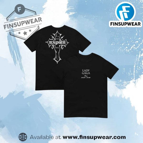 Lady Gaga Mayhem Ball Cross Shirt finsupwear 1
