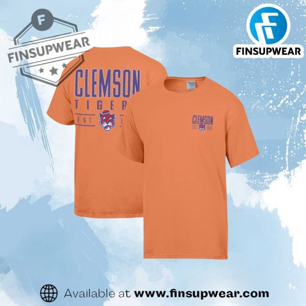 Clemson Tigers Comfortwash Big Name Shirt finsupwear 1