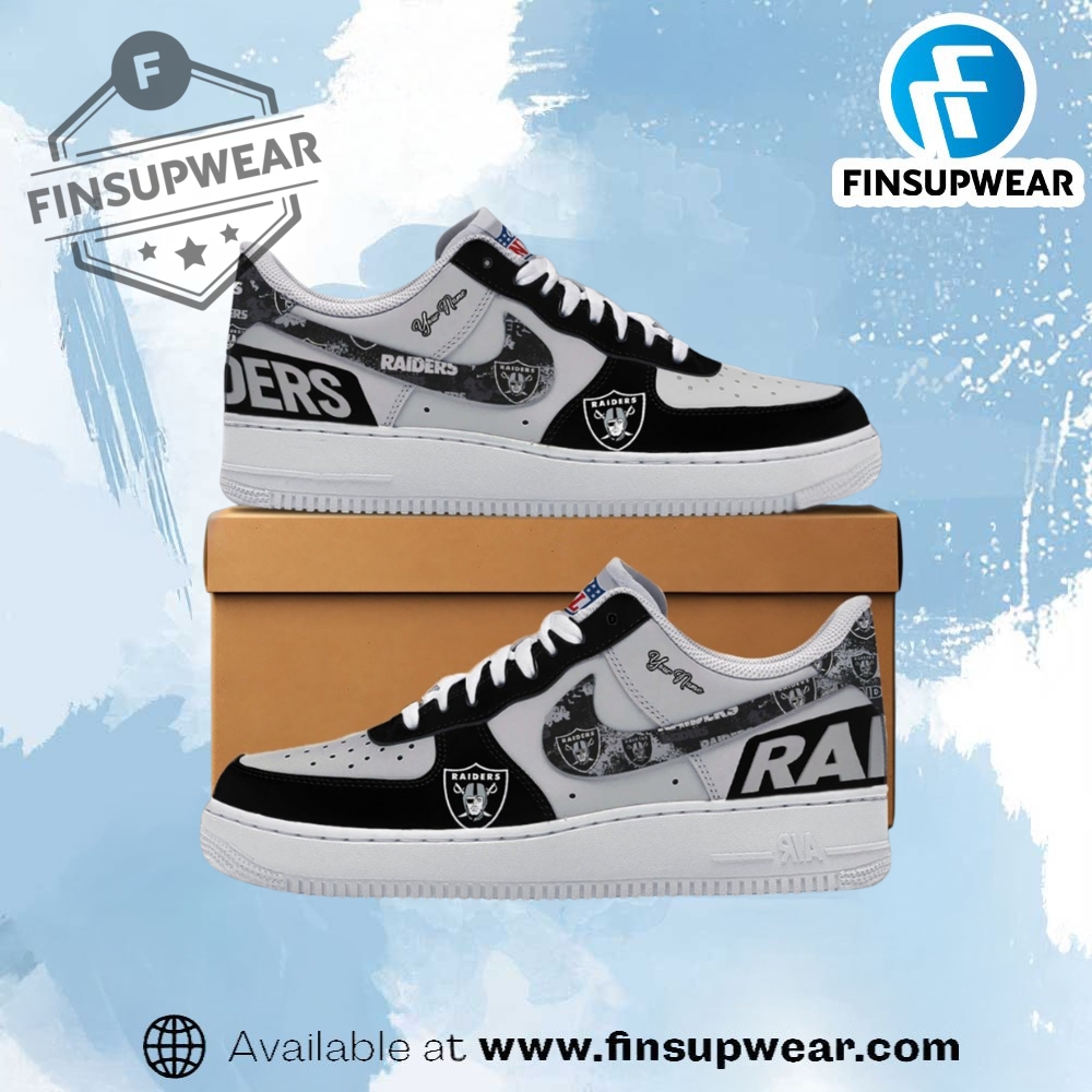 Las Vegas Raiders Nfl Logo Custom Design Air Force 1 Shoes finsupwear 1
