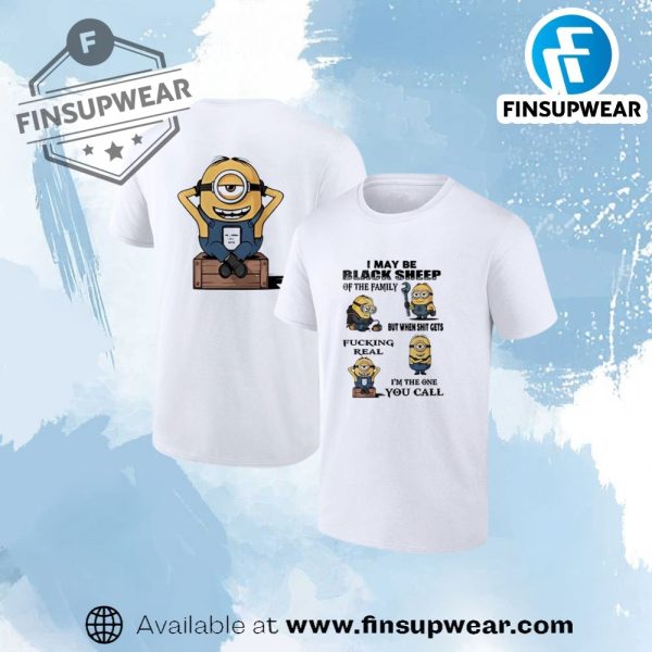 Minion I May Be Black Sheep Shirt finsupwear 1