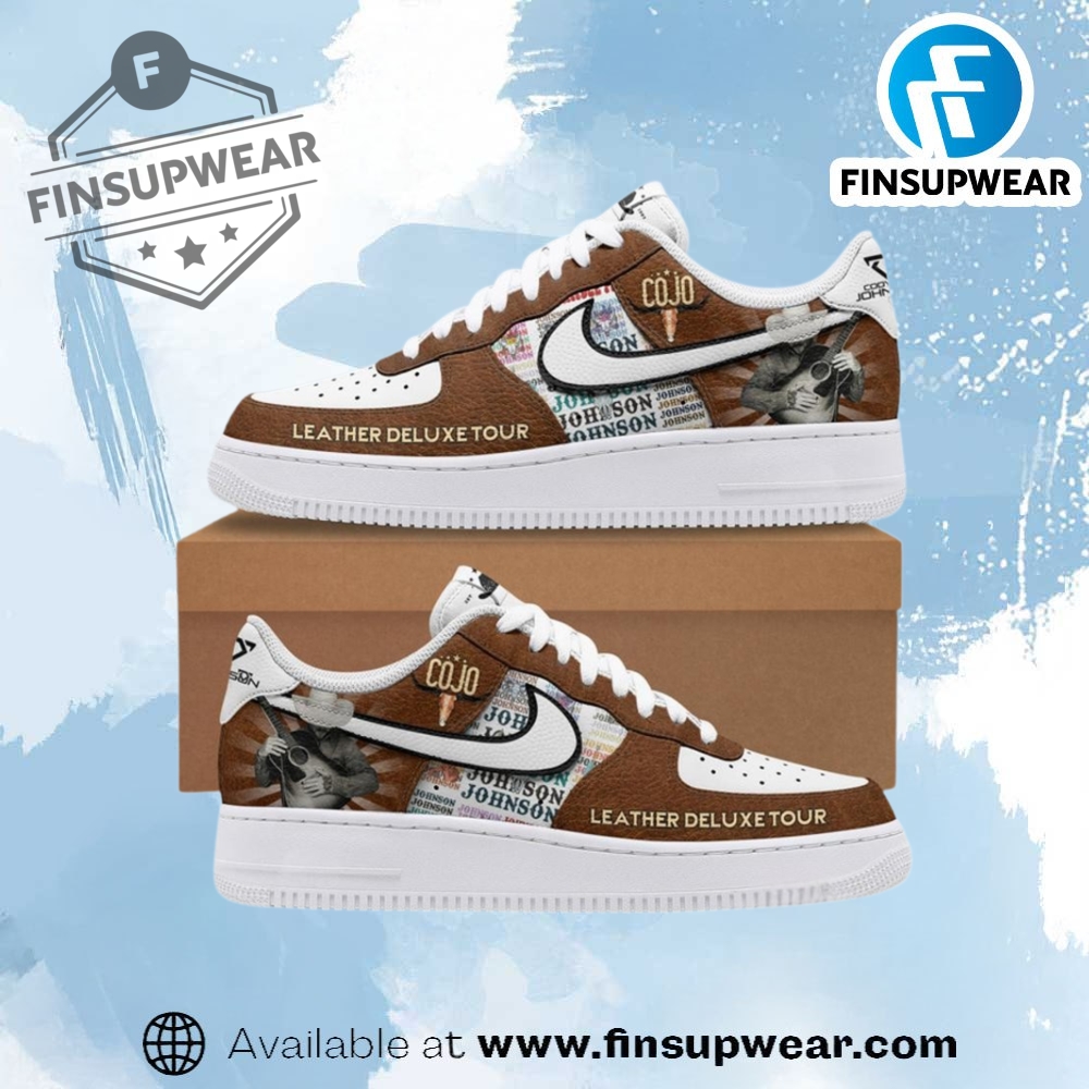 Cody Johnson Leather Deluxe Tour 2025 Nike Air Force 1 Shoes