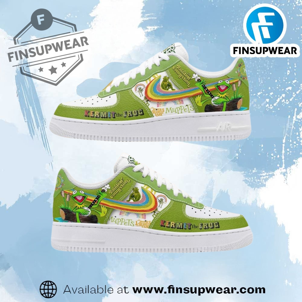 Kermit The Frog The Muppets Nike Air Force 1 Shoes finsupwear 1