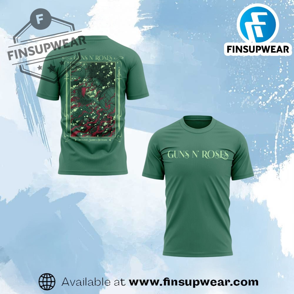 Guns N Roses World Tour To Aarhus 2025 Shirt