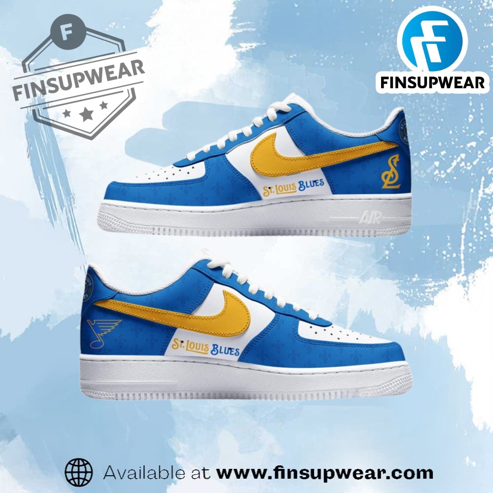 St Louis Blues Nike Air Force 1 Shoes